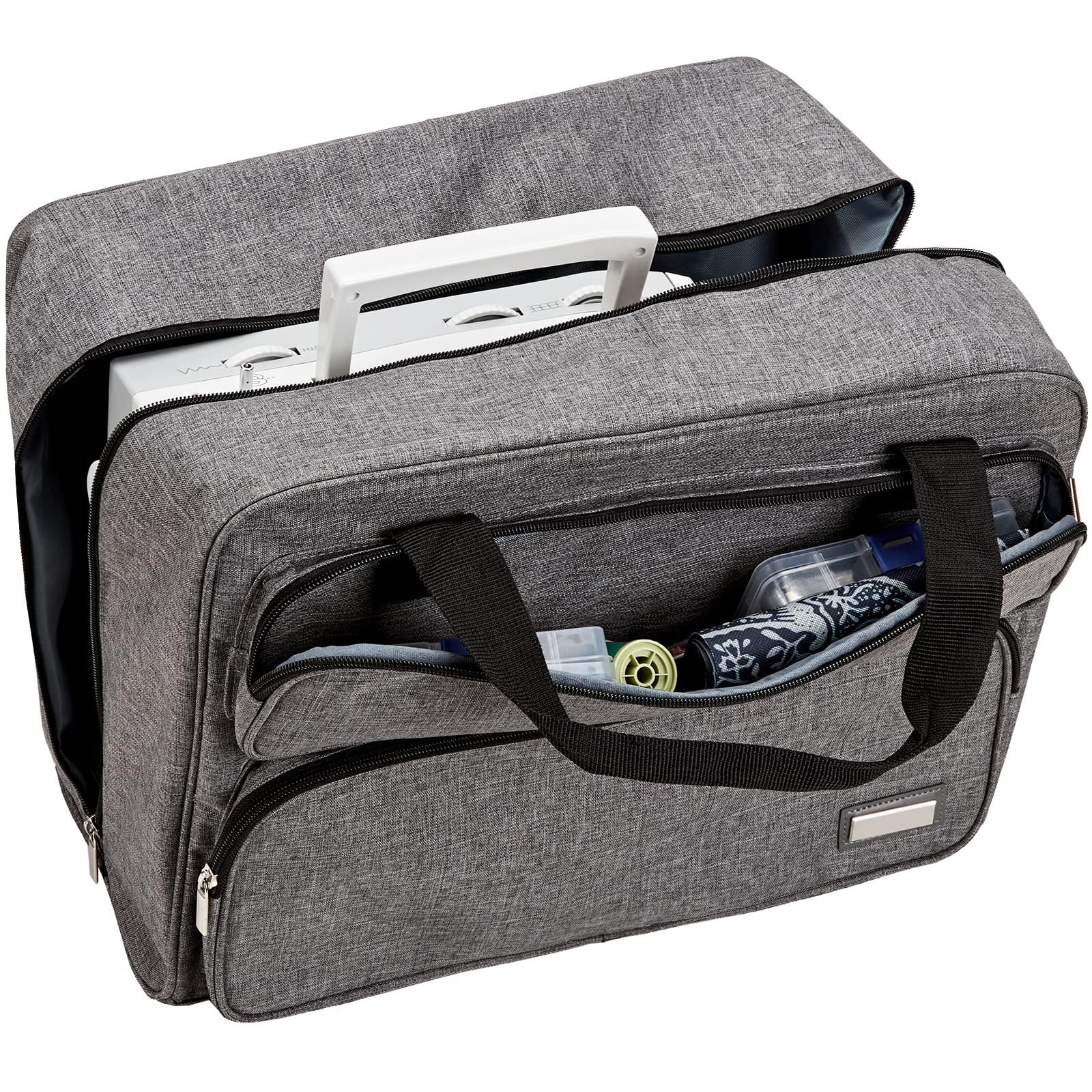 Borsa organizer per accessori da cucito densa con accesso superiore