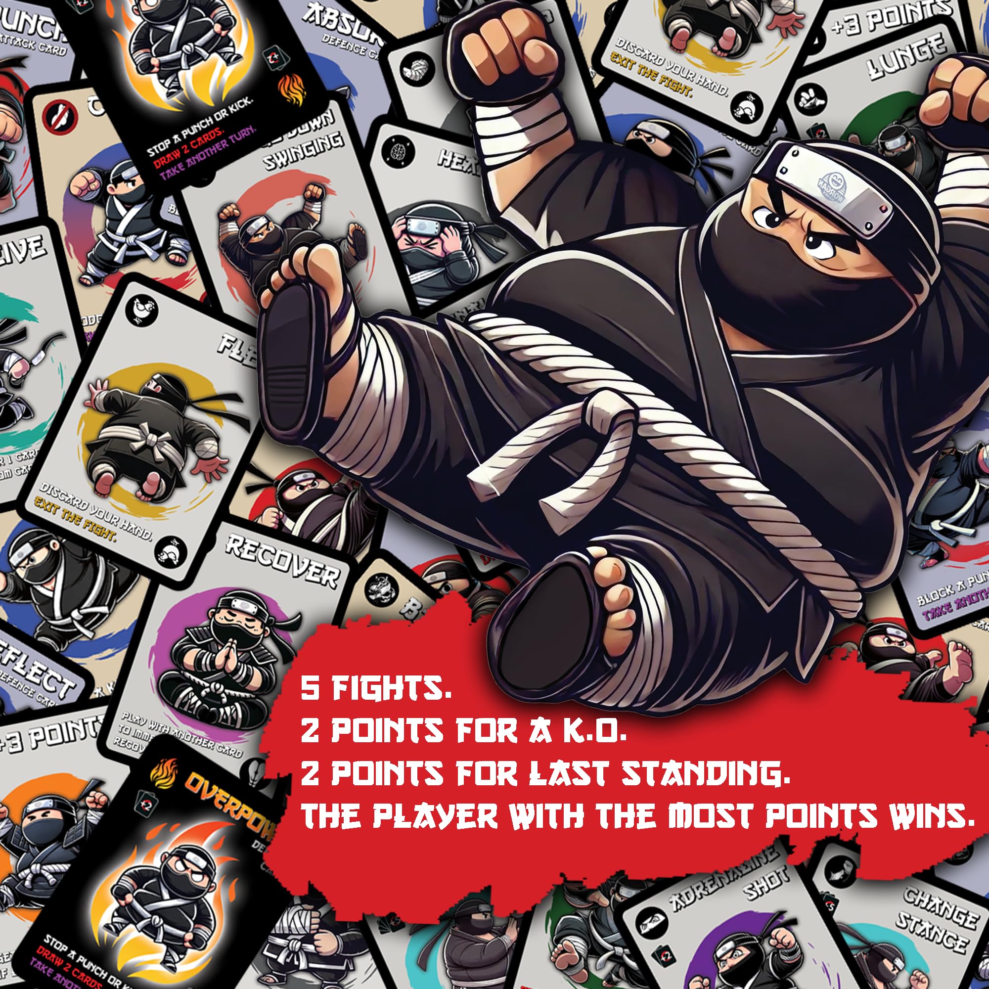 Worgan Games Punchy Kicky - The Silly Fighting Card Game, Multicolor - Image 3