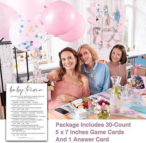 Miniatura 9 de ZIIUFRN Juegos de baby shower (5 x 7 pulgadas), 30 juegos modernos de bingo de bebé en blanco y negro tarjetas de juego de regalo, suministros de