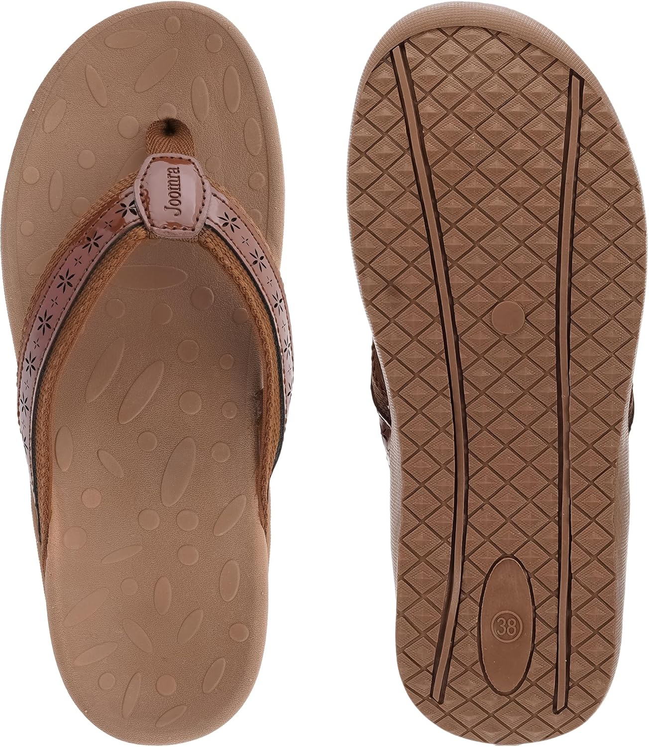 Joomra Women's Flip Flops Arch Support Orthotic Toe Post Thong Sandals - Image 6