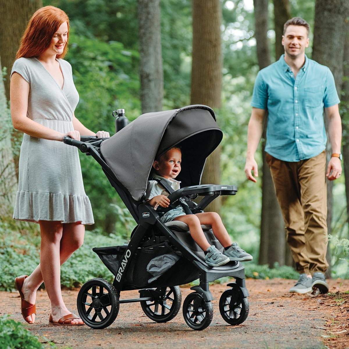 Chicco Bravo LE Stroller with Car Seat Compatibility, Compact Fold Bravo LE Pewter image 1