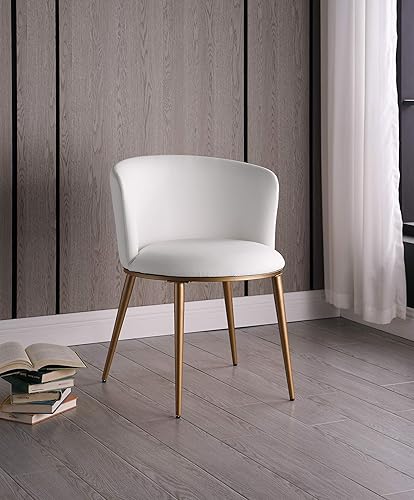 Miniatura 2 de Meridian Furniture Skylar Collection Modern | Silla de comedor tapizada contemporánea con respaldo redondeado y patas de hierro resistentes, juego