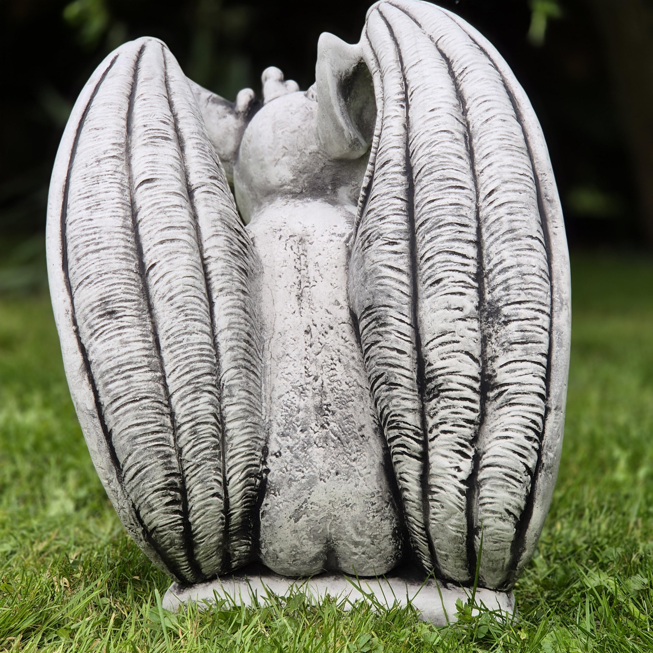 FABRIQ Gargoyle Figur 43 cm | Wächter Gartenfigur | STEINGUSS | 23 kg Schwer | Gothic Deko | Wetterfest Außenfigur