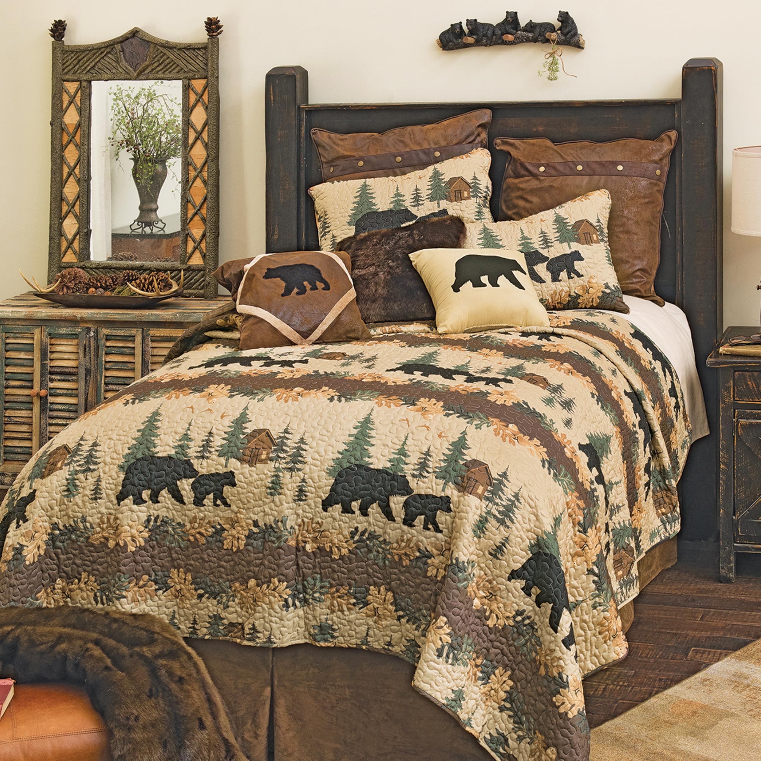 Black Forest Décor Wilderness Retreat Quilt Bed Set King