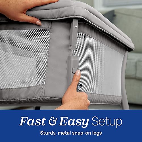 Miniatura 4 de Chicco LullaGo Anywhere SE - Moisés portátil, ligero, ahorra espacio con colchón impermeable y sábana bajera, moisés de viaje para bebé, color