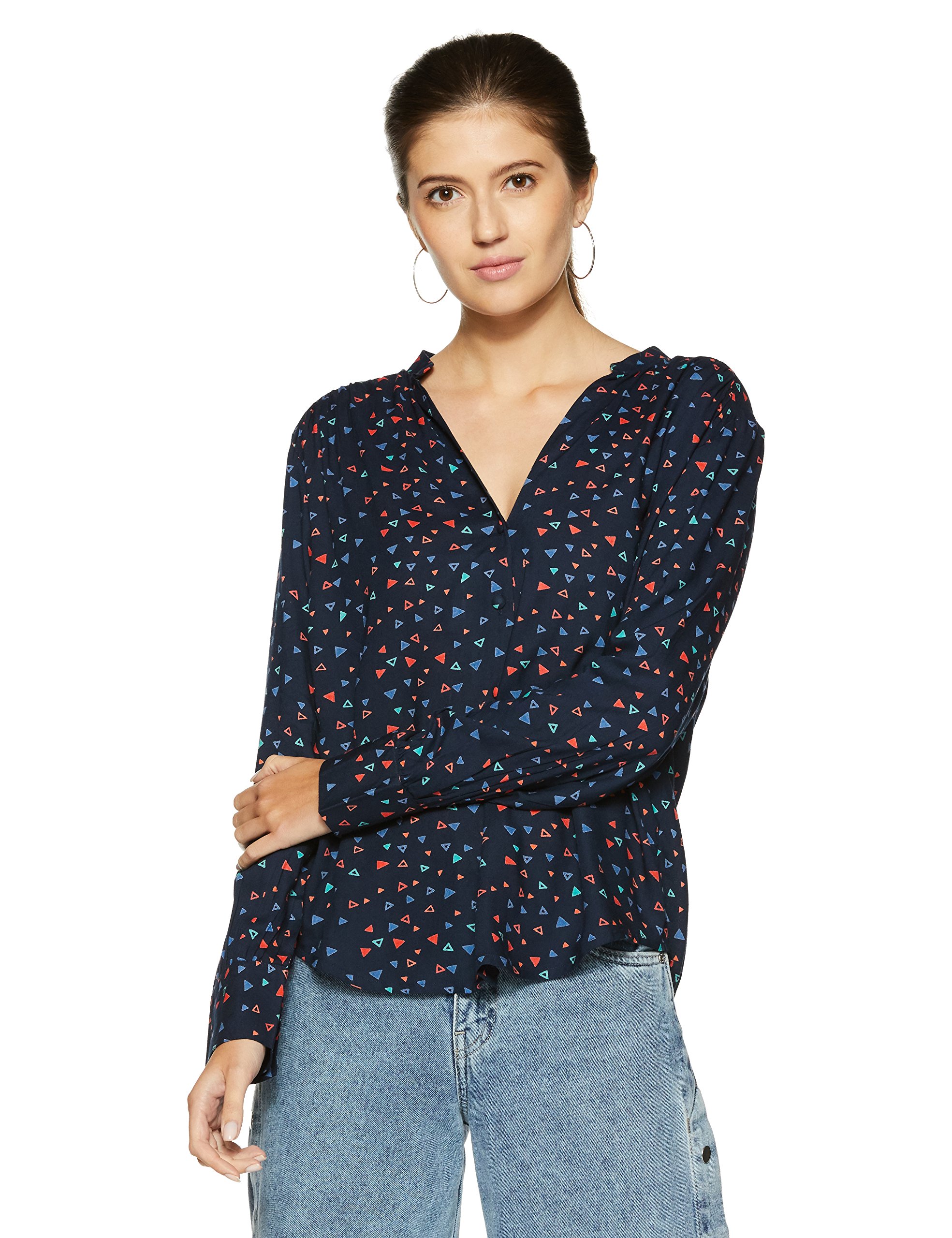 Ms.Taken Women's Regular Fit Shirt (MBWT0031_Aop2_Large)