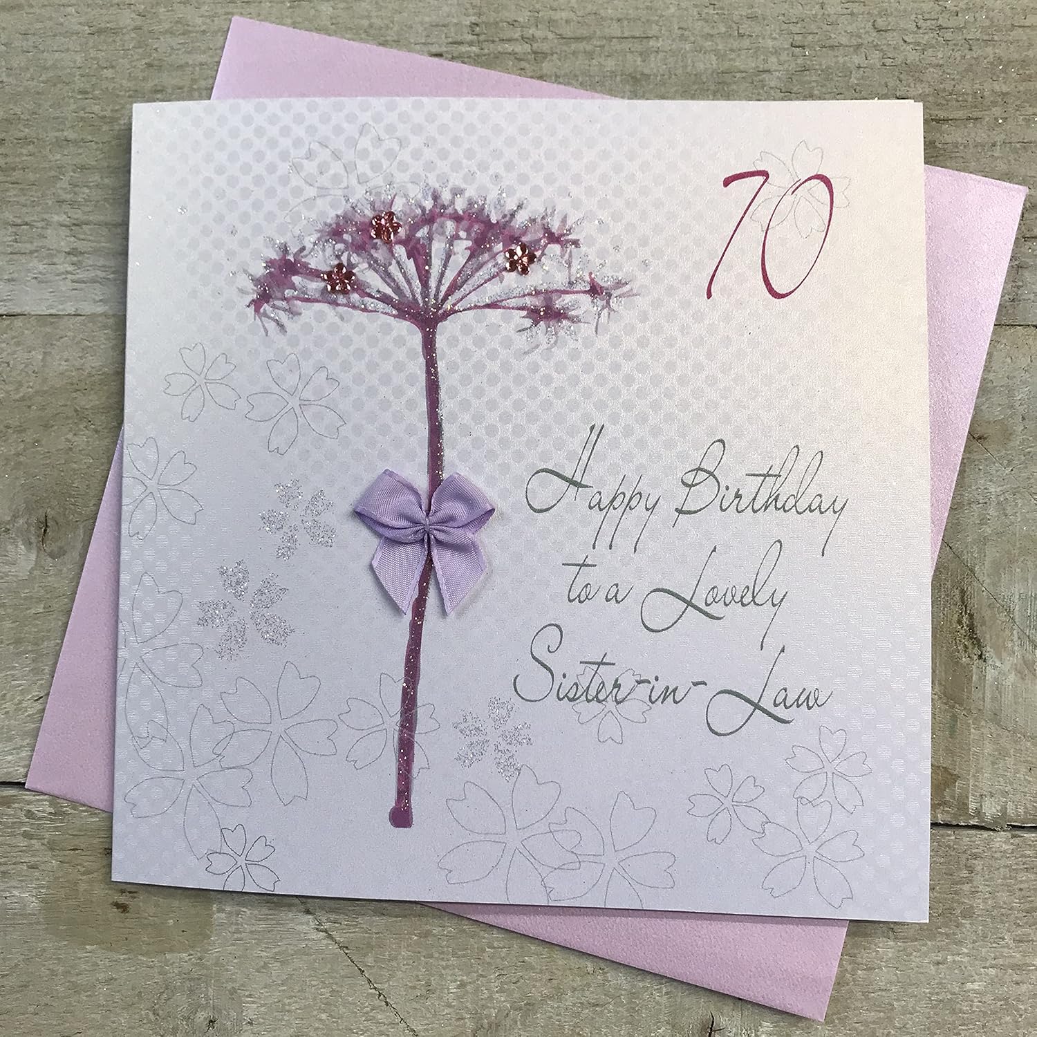 Happy 70th Birthday Sister White Cotton Cards Dandelion, Happy Lovely Sister-In-Law 70" Handmade 70Th  Birthday Card, White, Bd57-70 : Amazon.co.uk: Stationery & Office Supplies