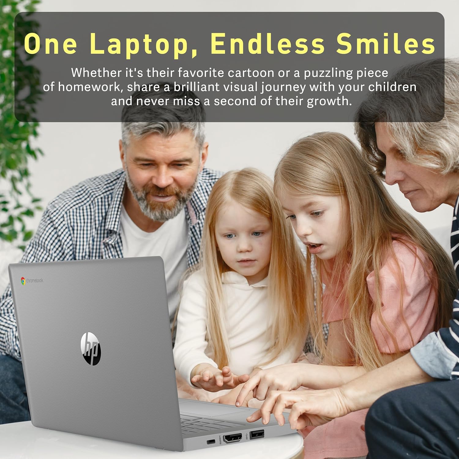 HP Chromebook 14" HD Laptop for Business & Students, Intel Celeron N4120, 4GB LPDDR4, 64GB eMMC, Intel UHD Graphics, Webcam, Long Battery Life, Chrome OS, Modern Gray (Renewed)