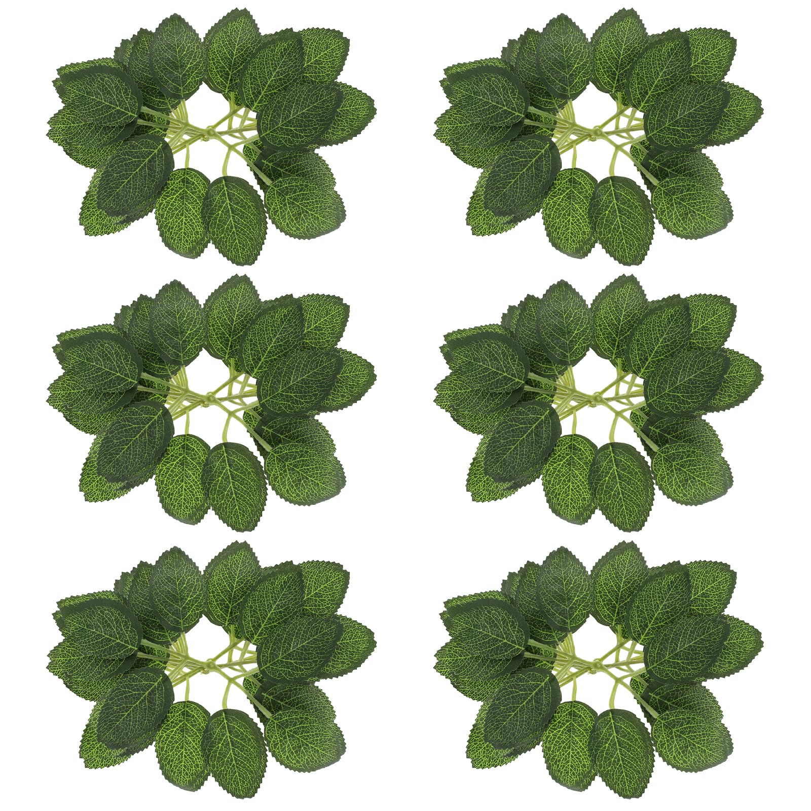 20 Pieces Rose Leaves Artificial Green Leaves for Decoration, Greenery for Centerpieces, Fake Rose Flower Leaves for DIY Bouquets, Wedding Party Birthday Proposal Decorations