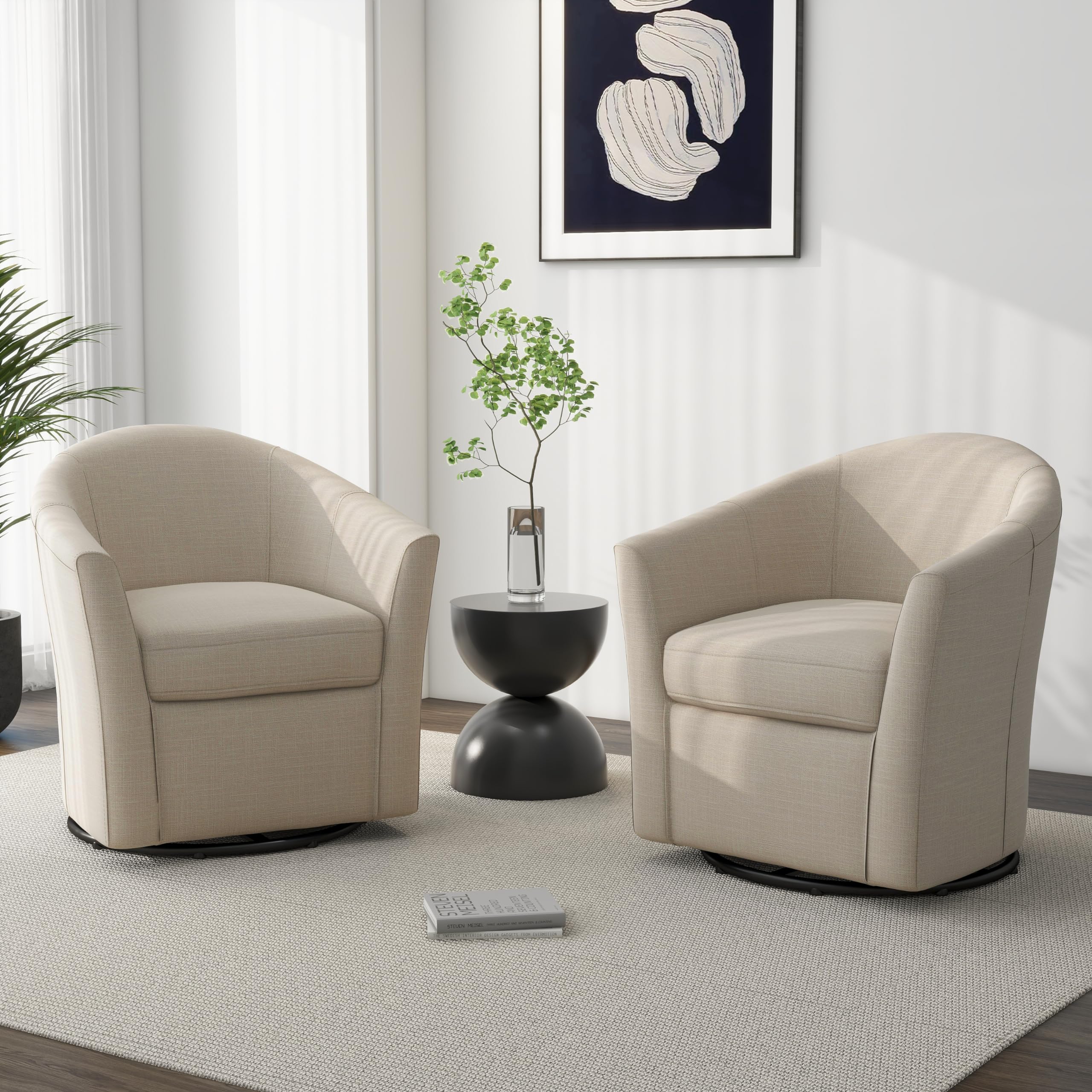 Amazon.com: DREAMSIDEA Swivel Accent Chair Armchair, Modern Round ...