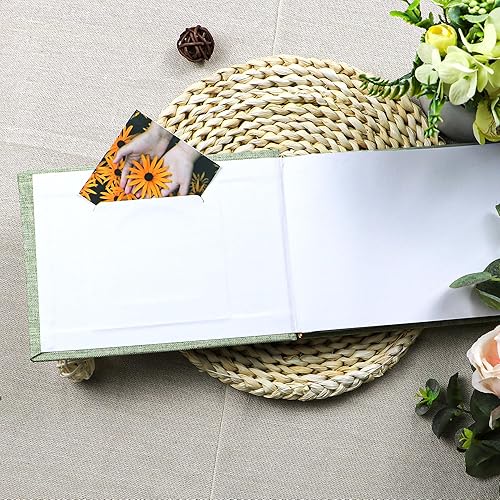 Miniatura 4 de Holoary Álbum de fotos de 4 x 6 pulgadas, álbum de fotos con capacidad para 36 fotos horizontales, cubierta de tela de lino, pequeño libro de