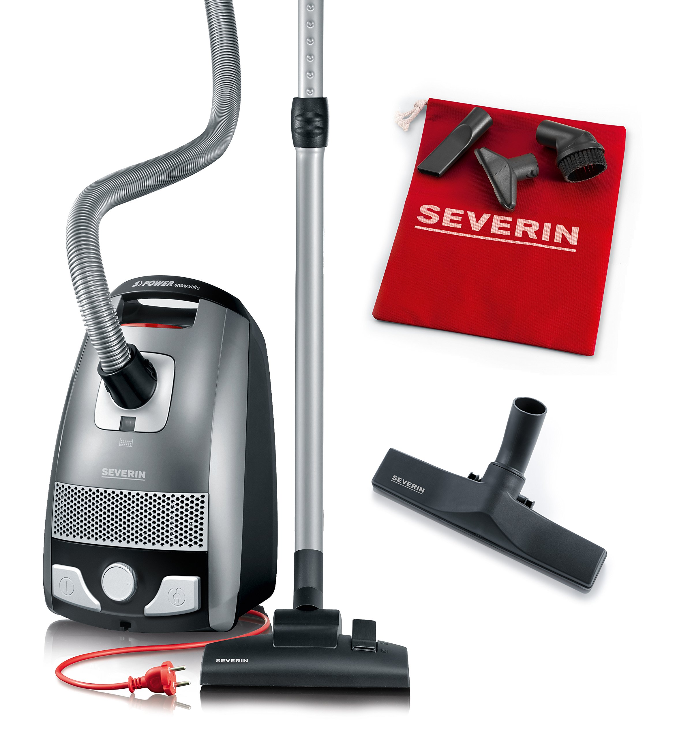 Severin Sacchi Aspirapolvere SB 7218 - 4 Sacchetti In Microfibra + 1 Filtro Motore - Per BC 7045, BC 7044, BC 7046, BC 7041