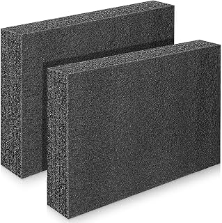 2 Pcs Polyethylene Foam Sheet 12 x 8 x 2.1 Inch Polyethylene Foam Insert Cuttable Packing Foam Block Foam Padding for Toolbox Storage and Crafts, Black