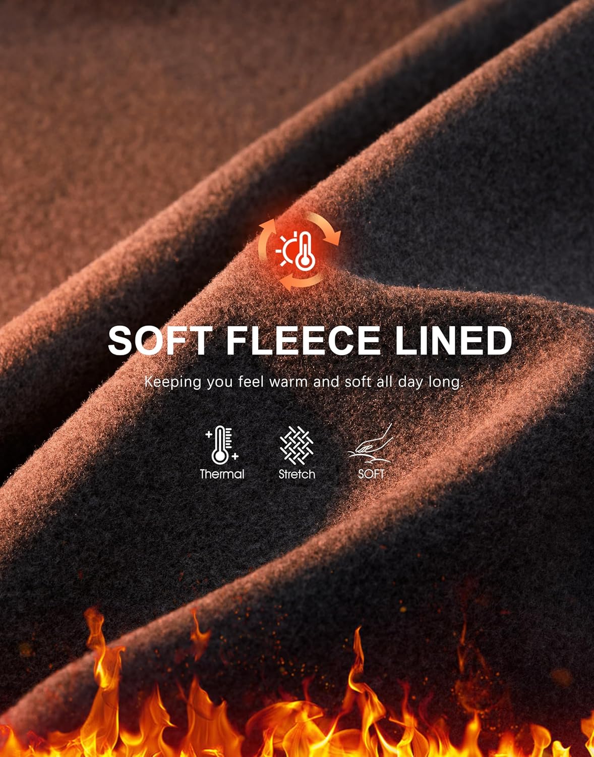 G Gradual Men's Fleece Joggers with Zipper Pockets Winter Warm Pants Water Resistant Athletic Workout Gym Sweatpants for Men - Image 5