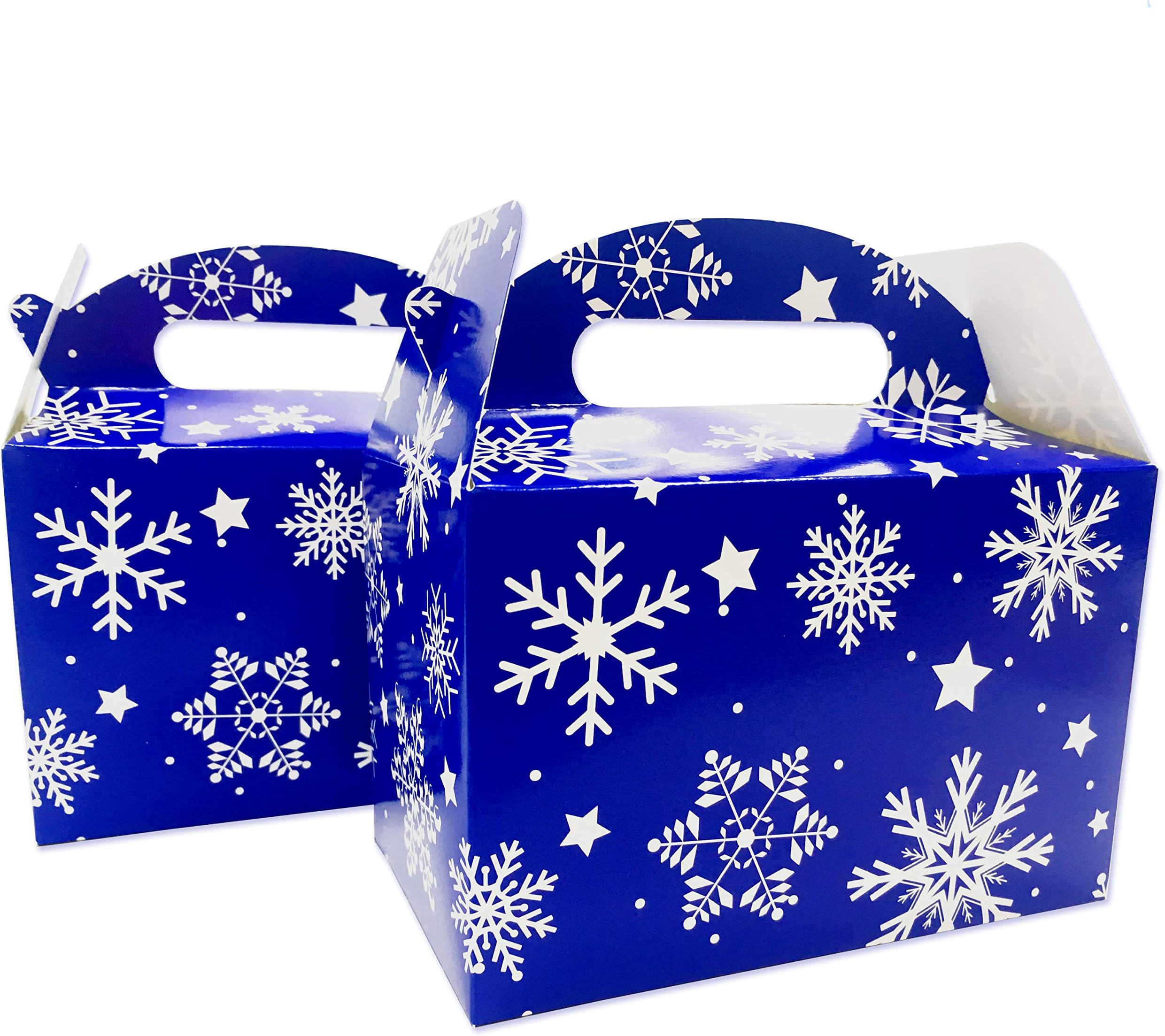 12Pcs Birthday Party Supplies Christmas Party Supplies Boxes Snowflake Treat Boxes for Christmas Holiday Christmas Party Favors, Party Favor Candy Cookies Boxes