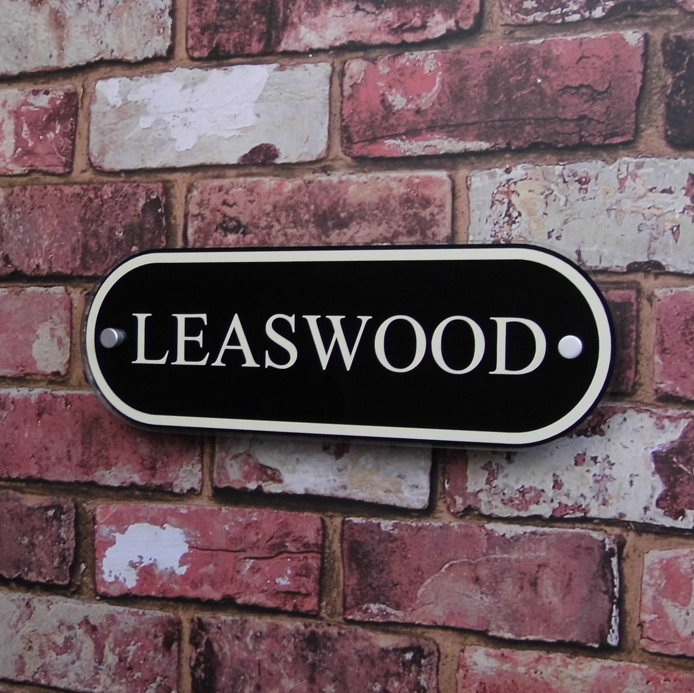 Personalised House Address Plaque Door Sign plate Modern ‘MADE TO ORDER’ Black and White Premium Quality