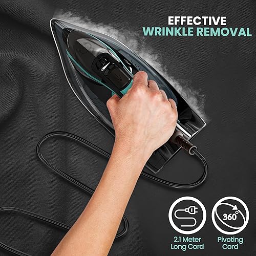 Miniatura 6 de Utopia Home Steam Iron for Clothes - Non-Stick Soleplate - 1800W Clothes Iron With Auto-Off Safety Feature - Adjustable Thermostat Control, Variable