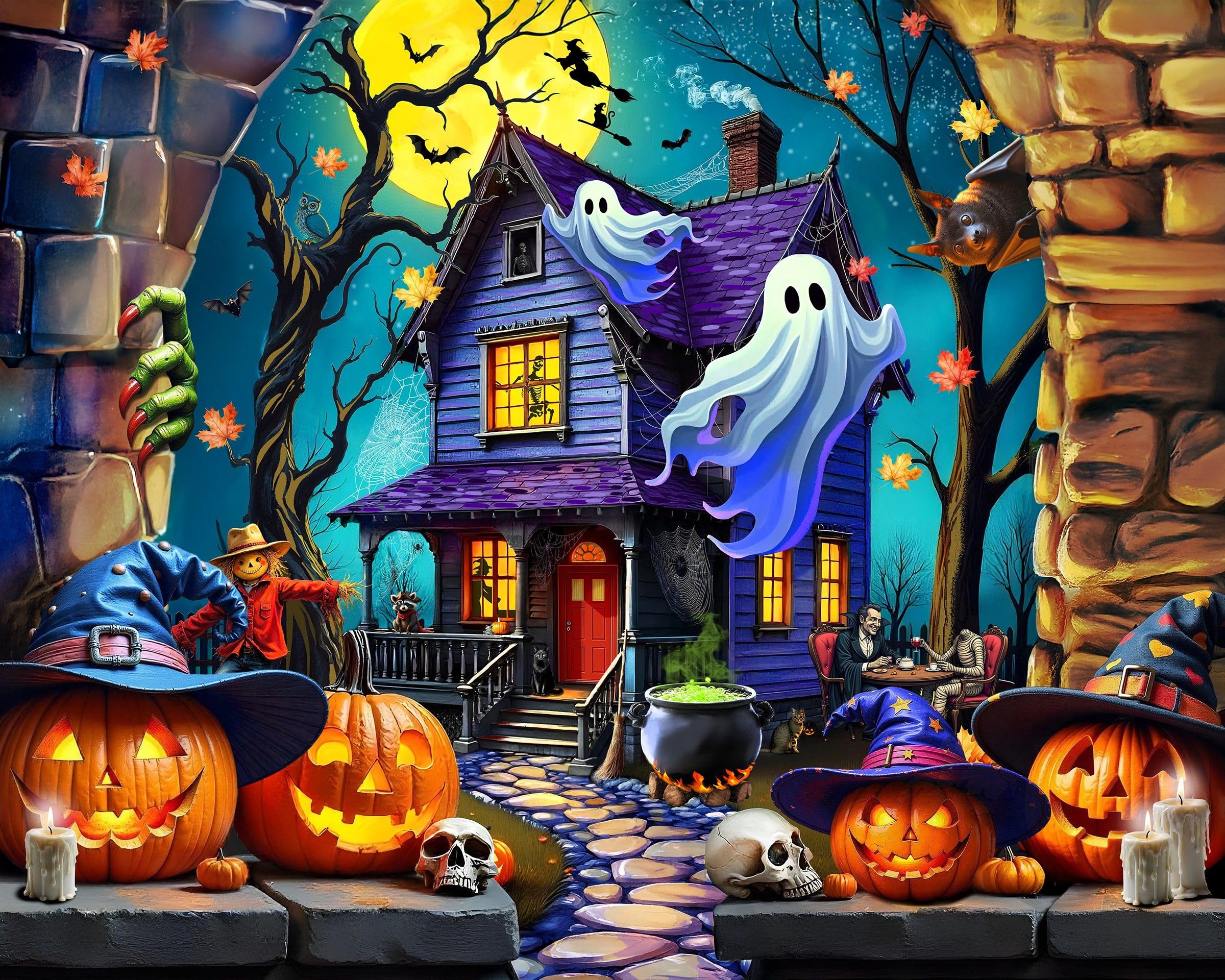 Amazon.com: Springbok Haunted Halloween Party 1000 Piece Jigsaw