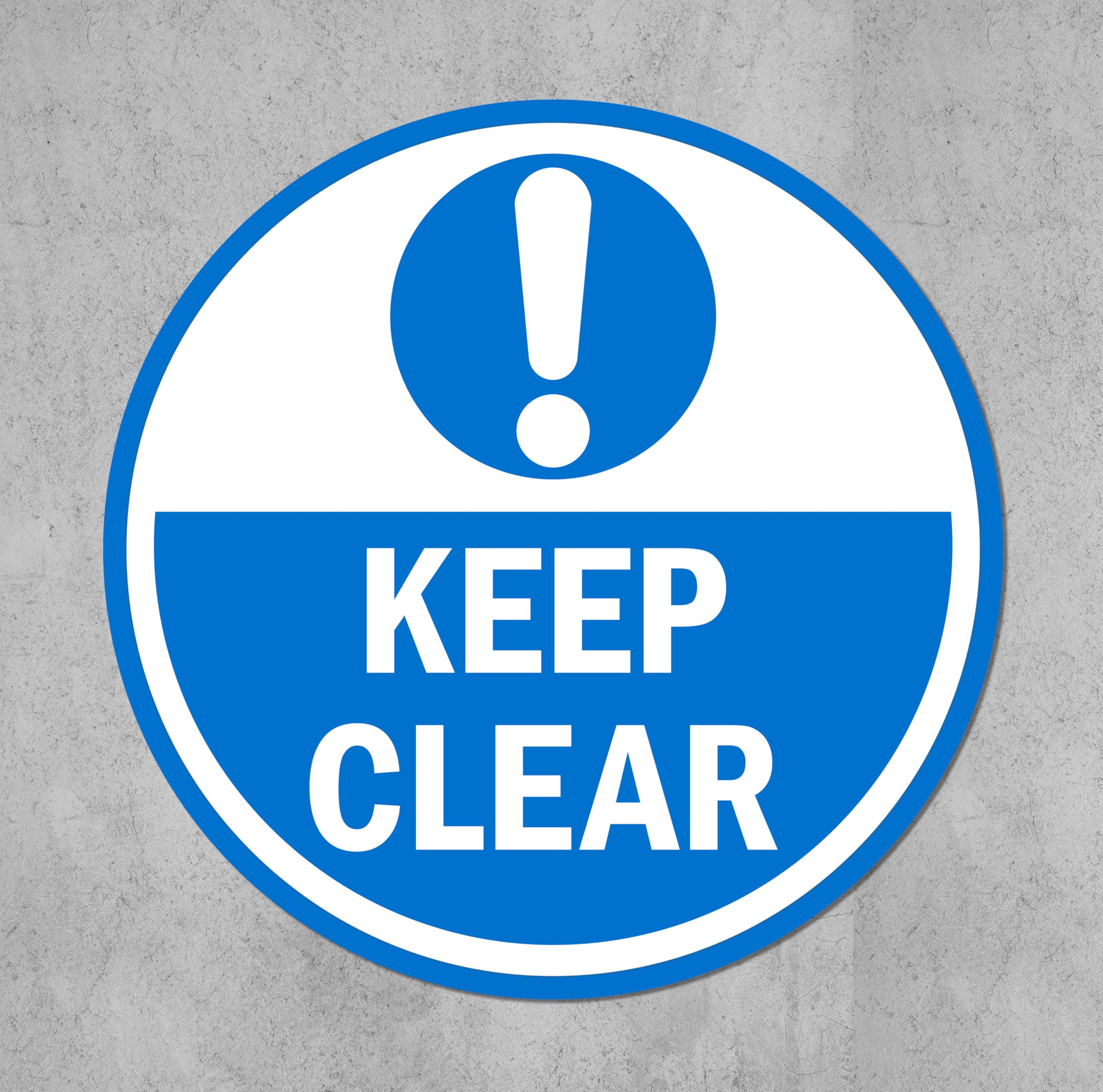 Keep clear floor sticker - Self adhesive floor graphic (600mm x 600mm)