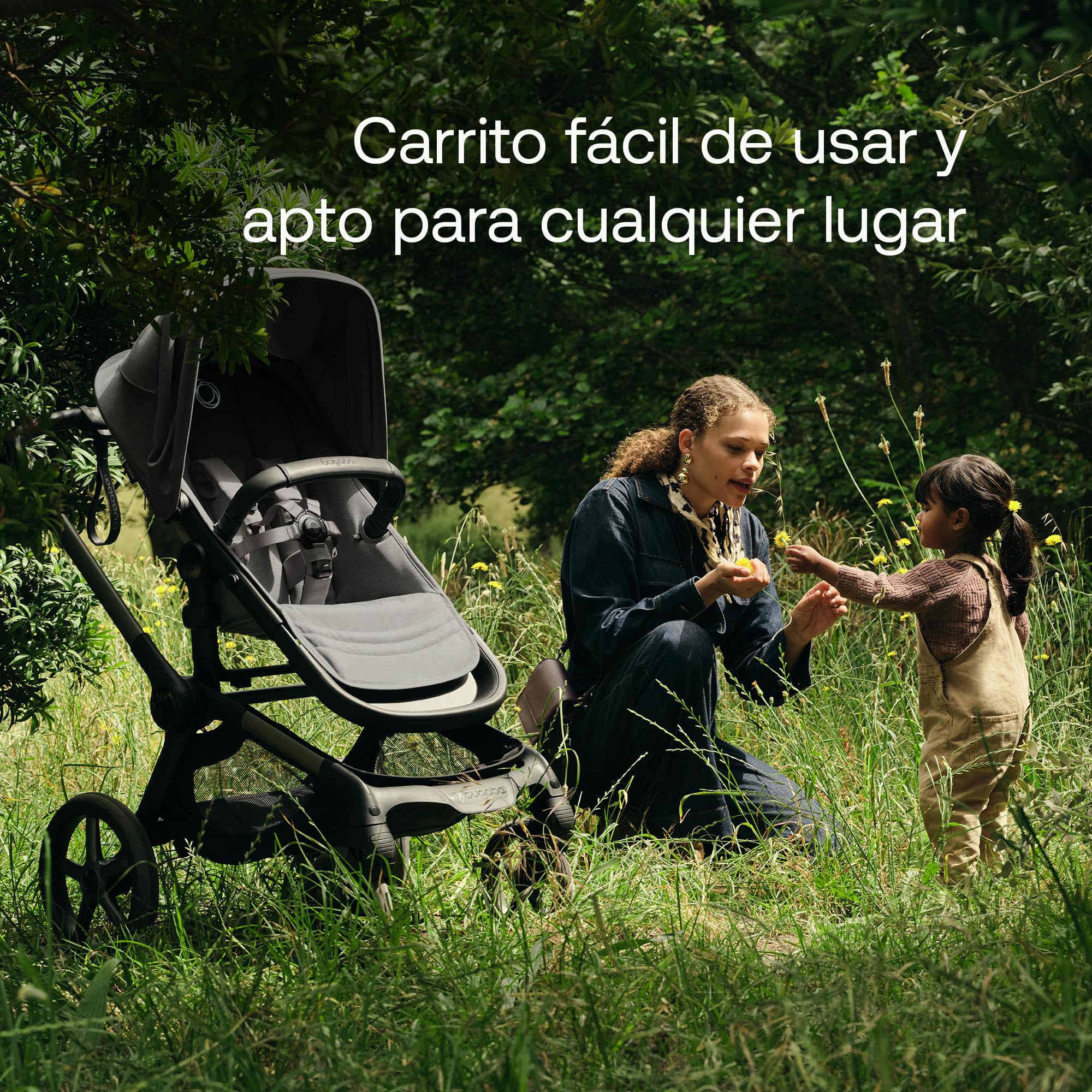Bugaboo Fox 5 Renew Carrito Todoterreno, Cochecito de Bebé 2 en 1, Suspensión Total, Fácil Plegado, Capazo Espacioso, Asiento Extensible, Maniobrabilidad, Chasis Negro y Capota Desert Taupe Melange