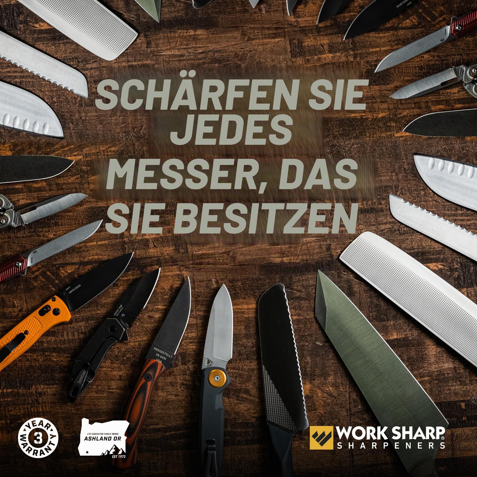 Work Sharp Guided Field Sharpener, Compact Travel Hunting Knife Sharpener Tool