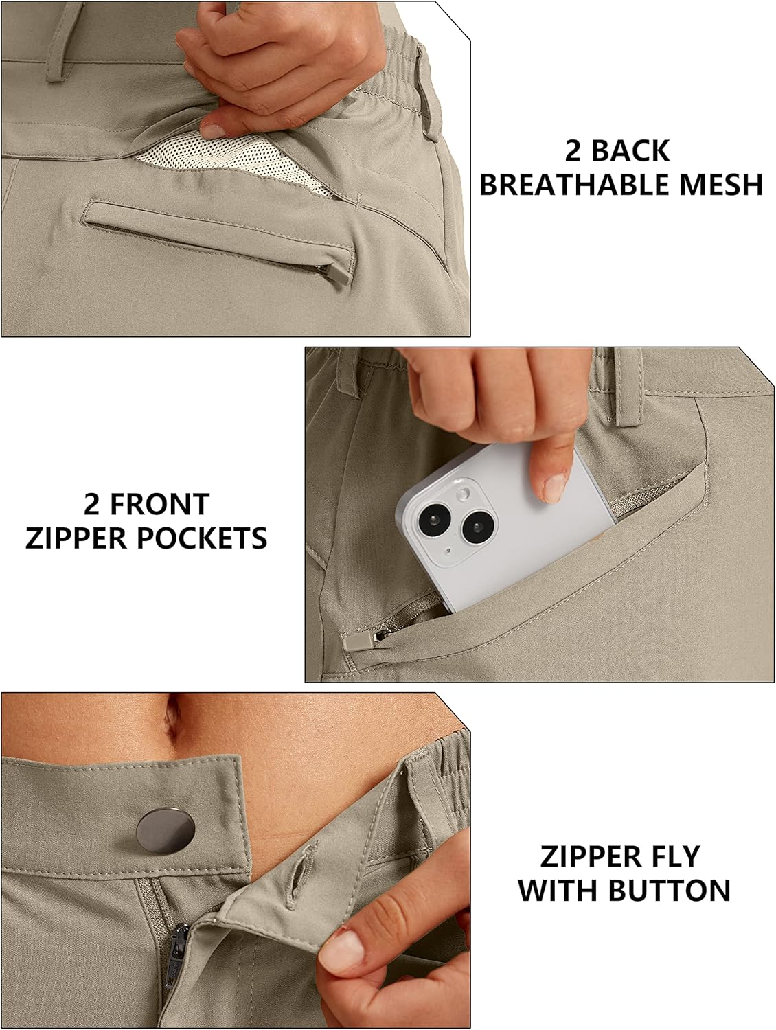 Soothfeel Women's Golf Shorts with 4 Pockets 5 Inch Quick Dry Stretch Dress Work Hiking Shorts for Women Casual Summer : Clothing, Shoes & Jewelry