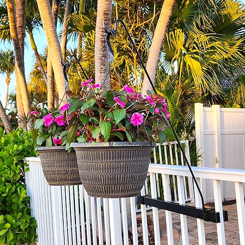 Miniatura 2 de Hold It Mate Kits de ganchos largos ideales para comederos de pájaros, cestas de flores más ligeras, campanadas, etc. Solo para barandillas de