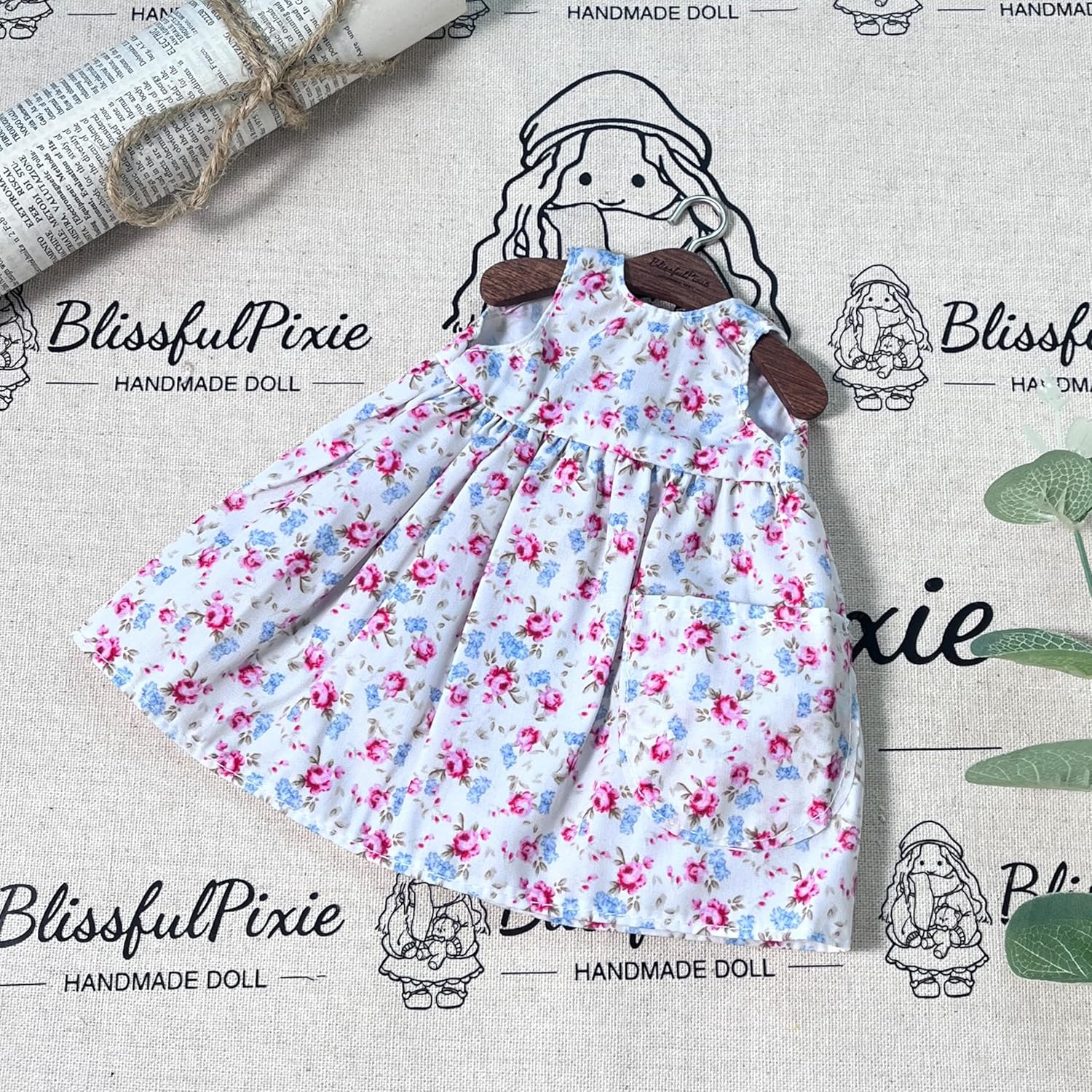 BlissfulPixie Handmade Waldorf Doll Clothes 12 inch Clothing Set with Pretty Box Girl Christmas Birthday Present-Luna's Clothes Accessories