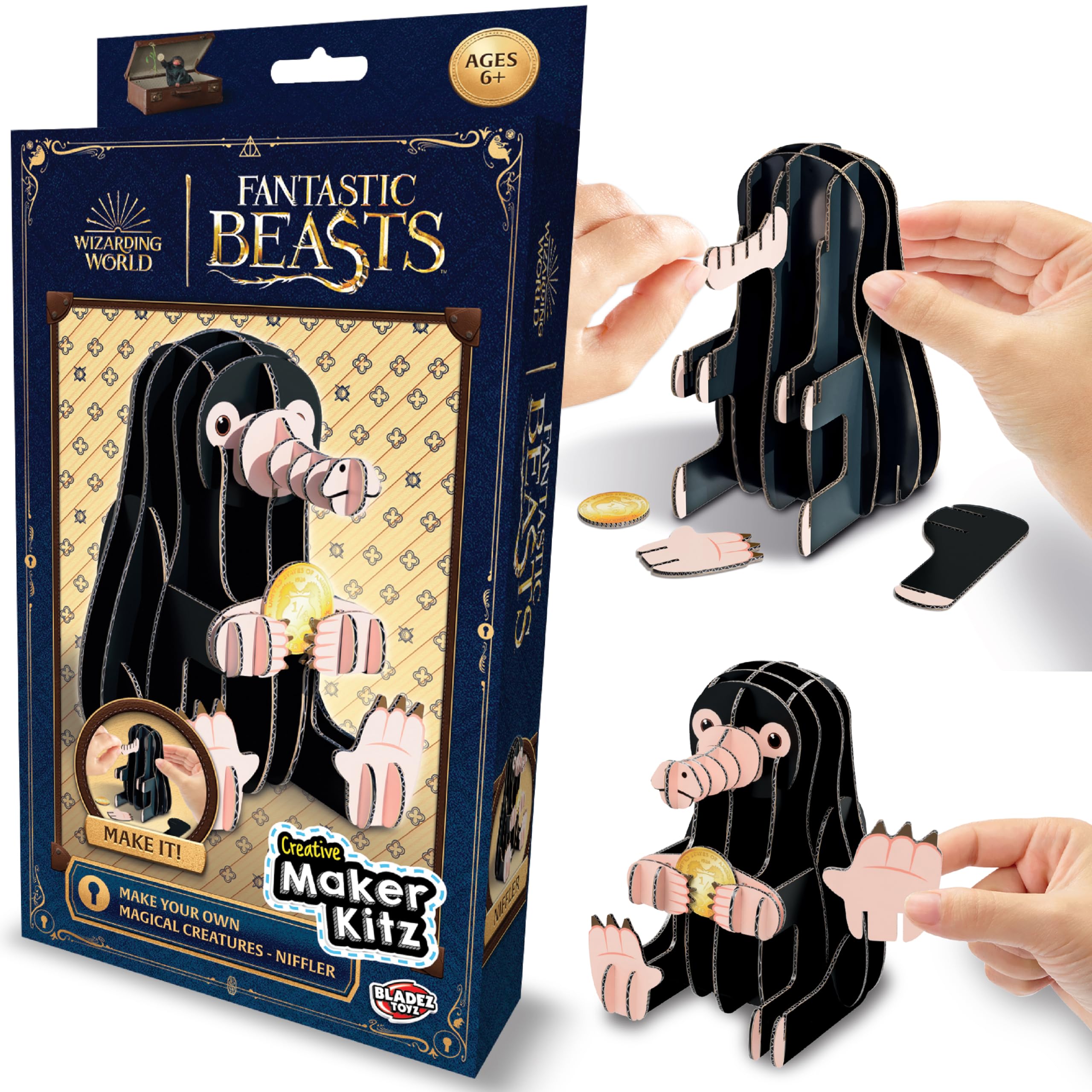 BLADEZ Harry Potter Toyz Make Your Own Niffler Set-Build & Display Craft Kit for Kids-Perfect Harry Potter Gifts with Eco-Friendly Design & Easy Assembly - Art Set for Kids 6-12 to Spark Creativity