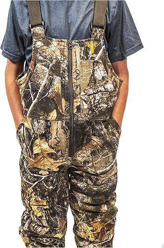 Miniatura 4 de HOT SHOT Babero de camuflaje aislado juvenil, altura ajustable, cremalleras en las piernas, diseñado para comodidad durante todo el día