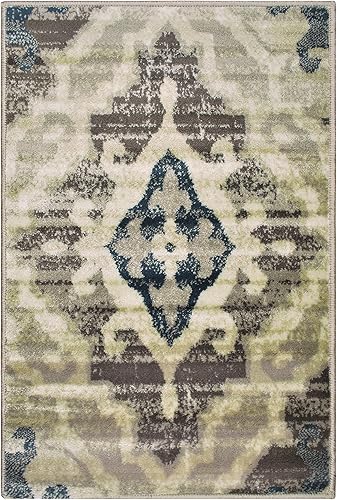 Miniatura 2 de Superior Walker Collection - Alfombra de área de 0.394in, altura de pelo con respaldo de yute, alfombras modernas y asequibles, patrón de medallón