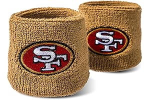 Franklin Sports NFL Team Wristbands for Boys: 49ers Spirit-Boosting Costume Accessory