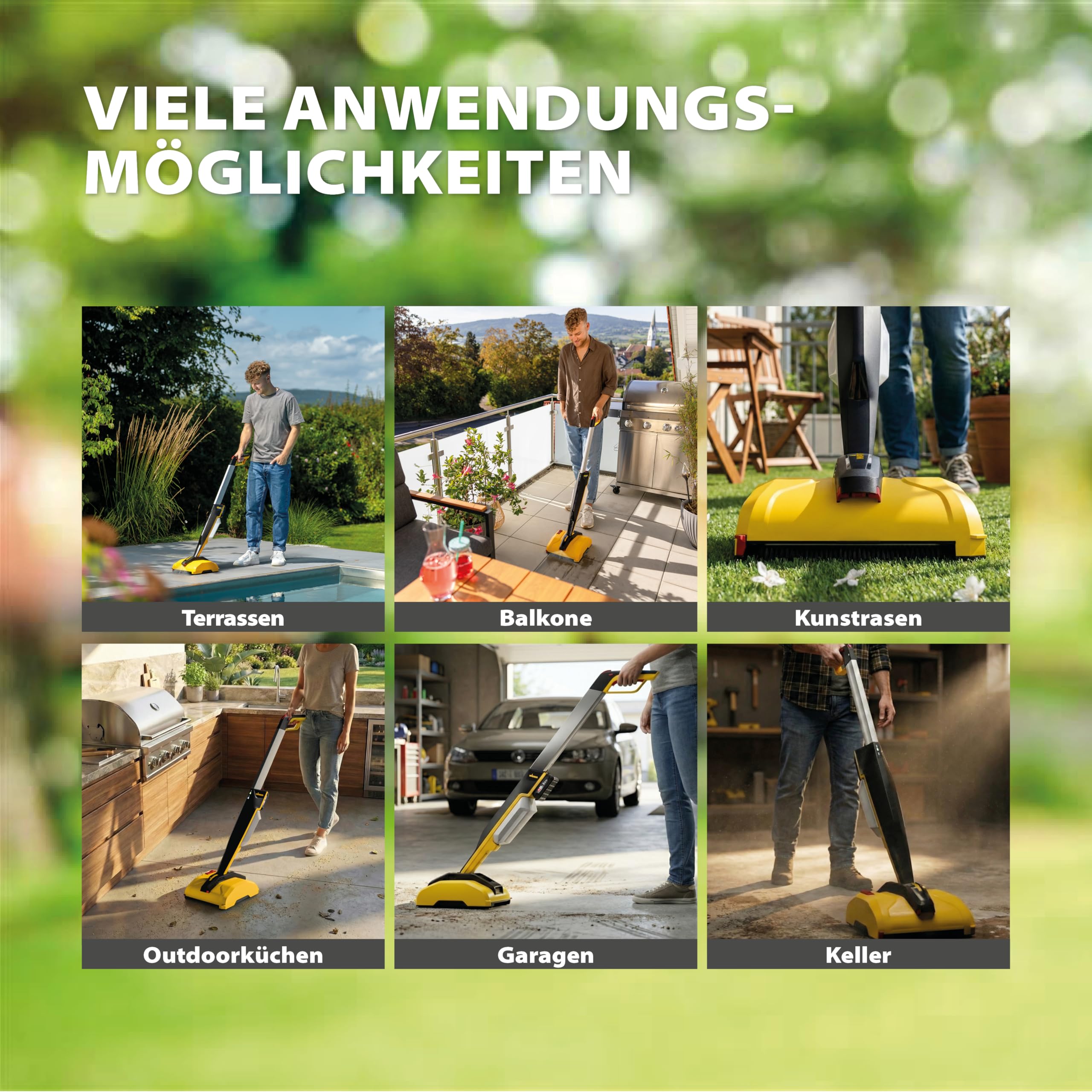 WAGNER Multifunktions-Terrassenreiniger Levaro Powerbrush 18V (Akku und Ladegerät sind nicht im Lieferumfang enthalten) - für die unkomplizierte Unterhaltsreinigung von Außenbereichen