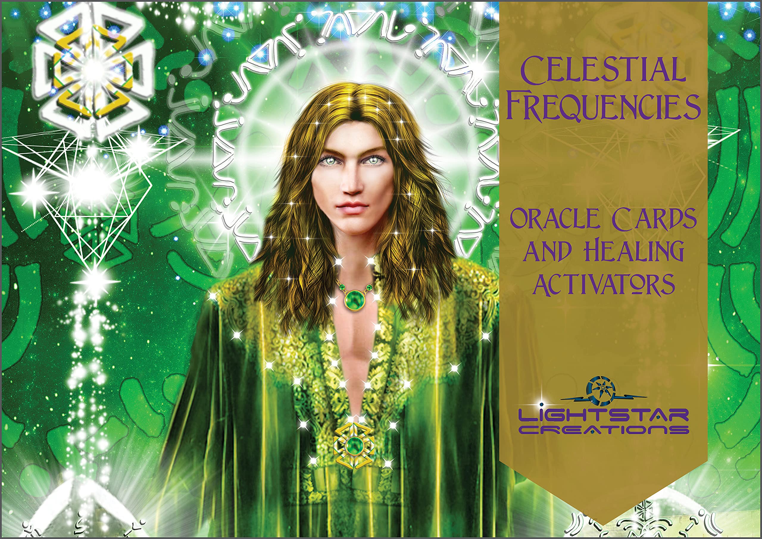 Celestial Frequencies: Oracle Cards and Healing Activators (Oracle Kit Box Set with 44 Cards and Guide Book)