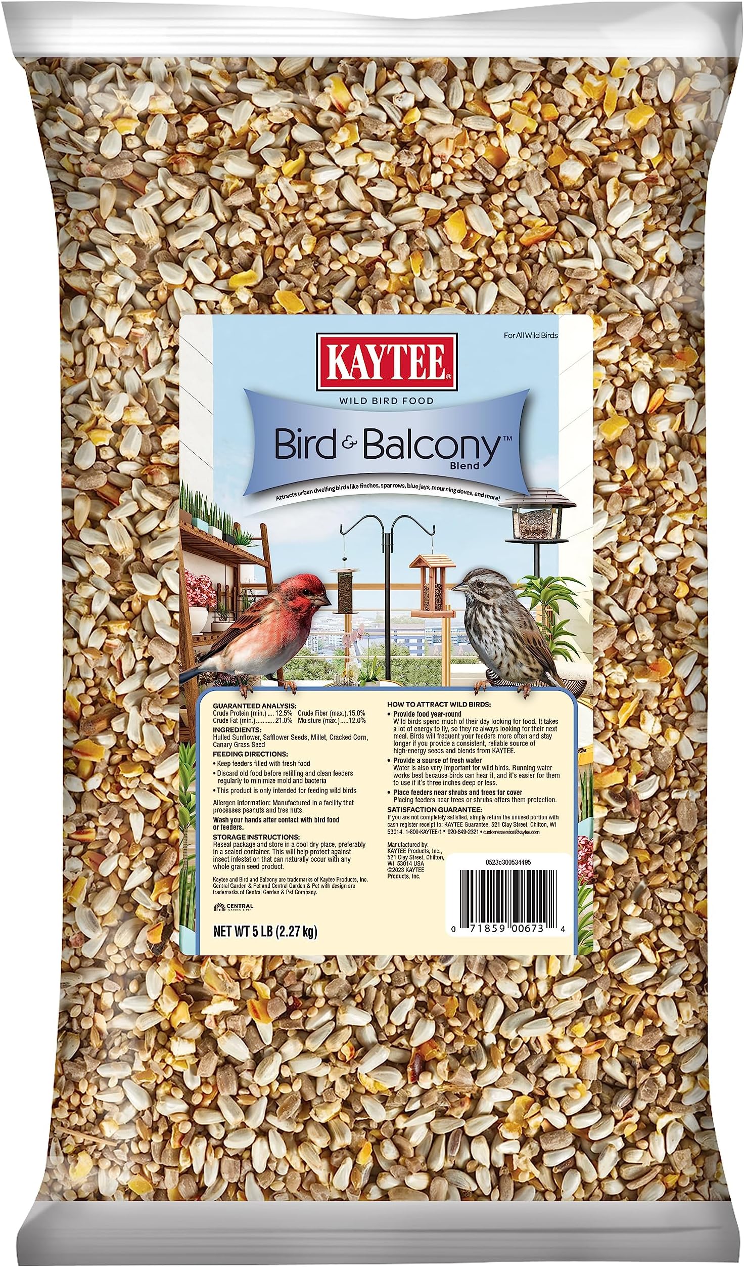 Audubon Park Sunflower Hearts & Chips Wild Bird Food, No Mess Sunflower Seeds for