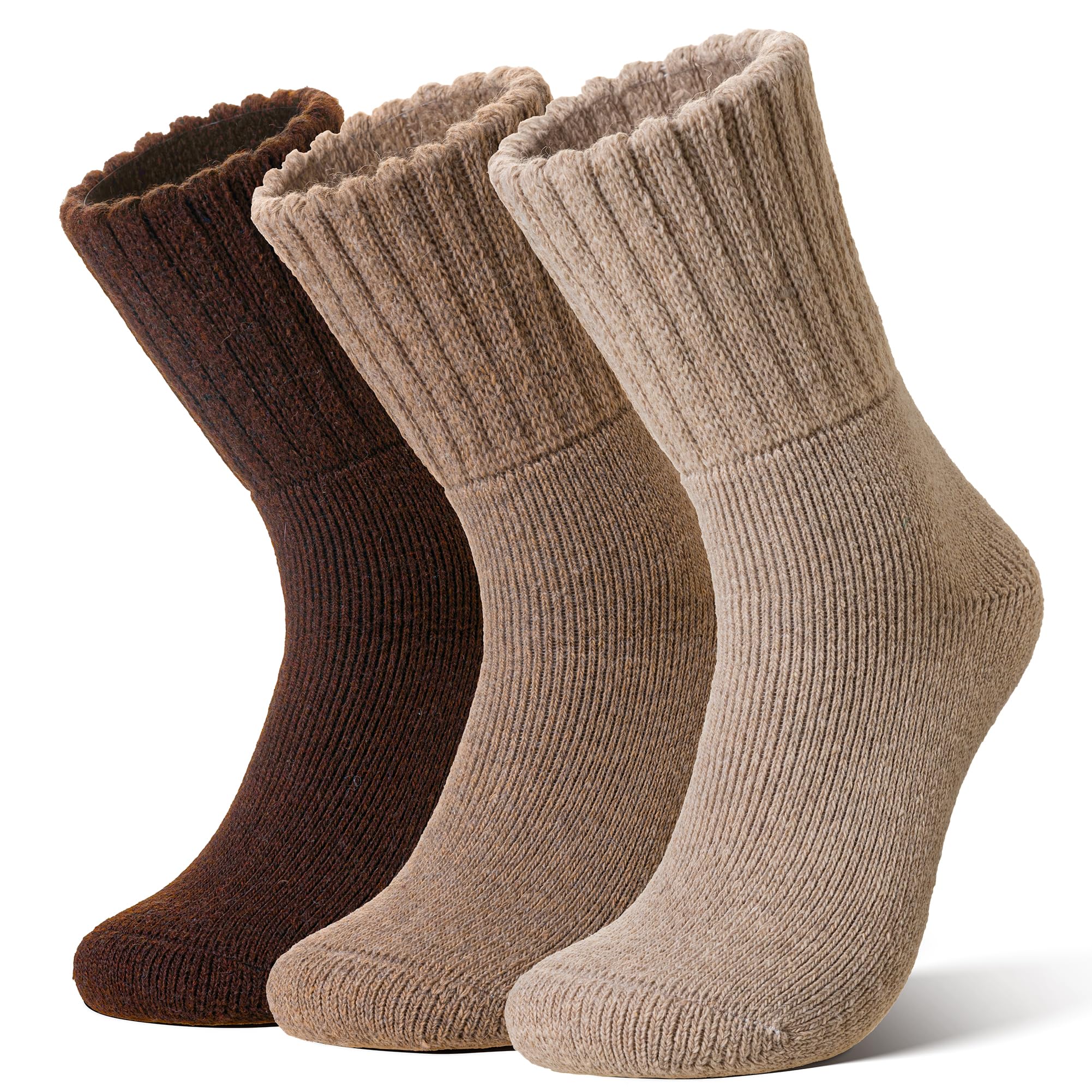 Eyean Merino Wool Socks Thermal Winter Ski Warm Thick Cozy Boot Hiking Socks for Women Men 3 Pairs