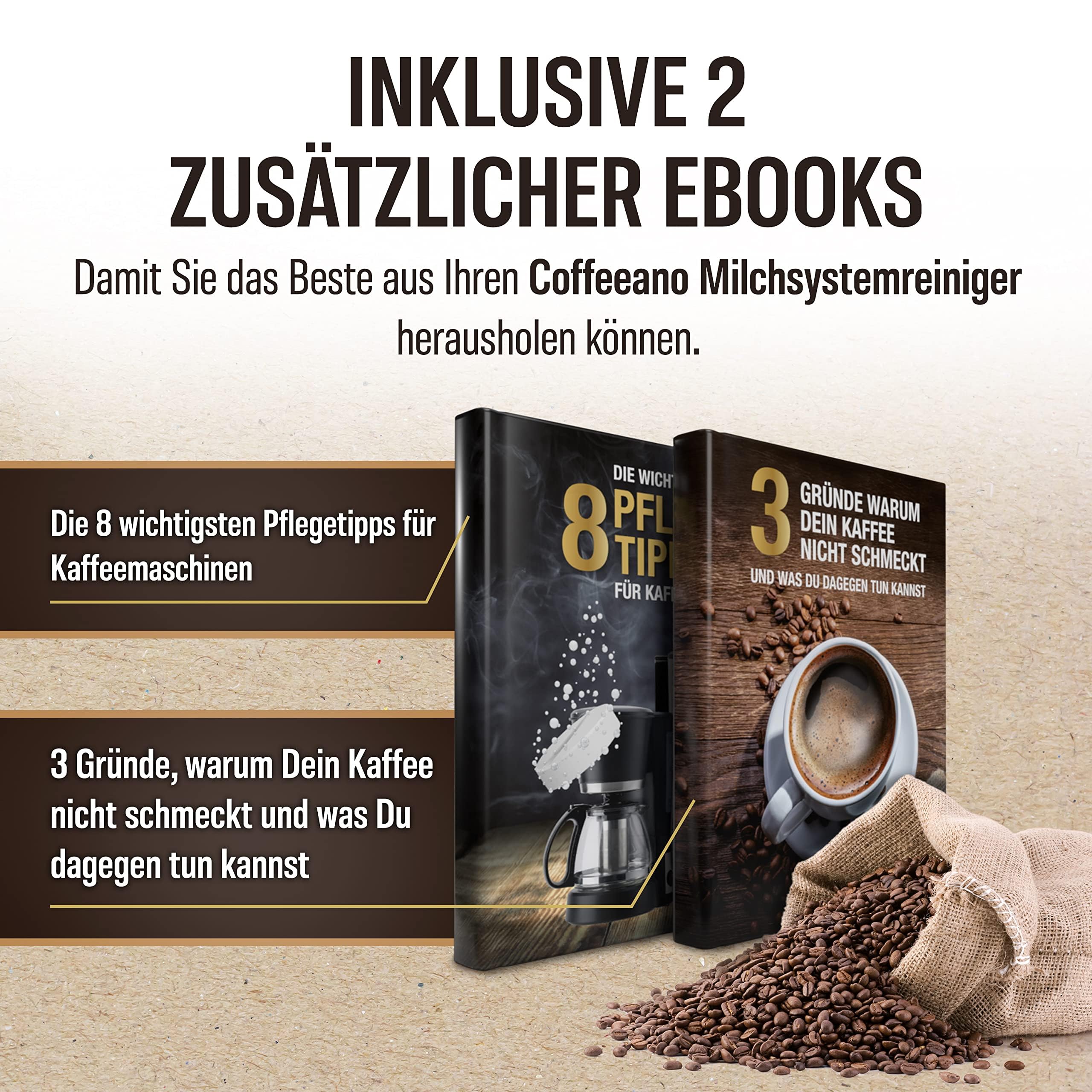 Coffeeano 2x 750ml środek do czyszczenia układu mleka do ekspresów do kawy i maszyn do kawy | 100 zastosowań | Dla Delonghi, Siemens, seria EQ, Jura, Krups, Bosch, Miele, Melitta, WMF i wielu innych.