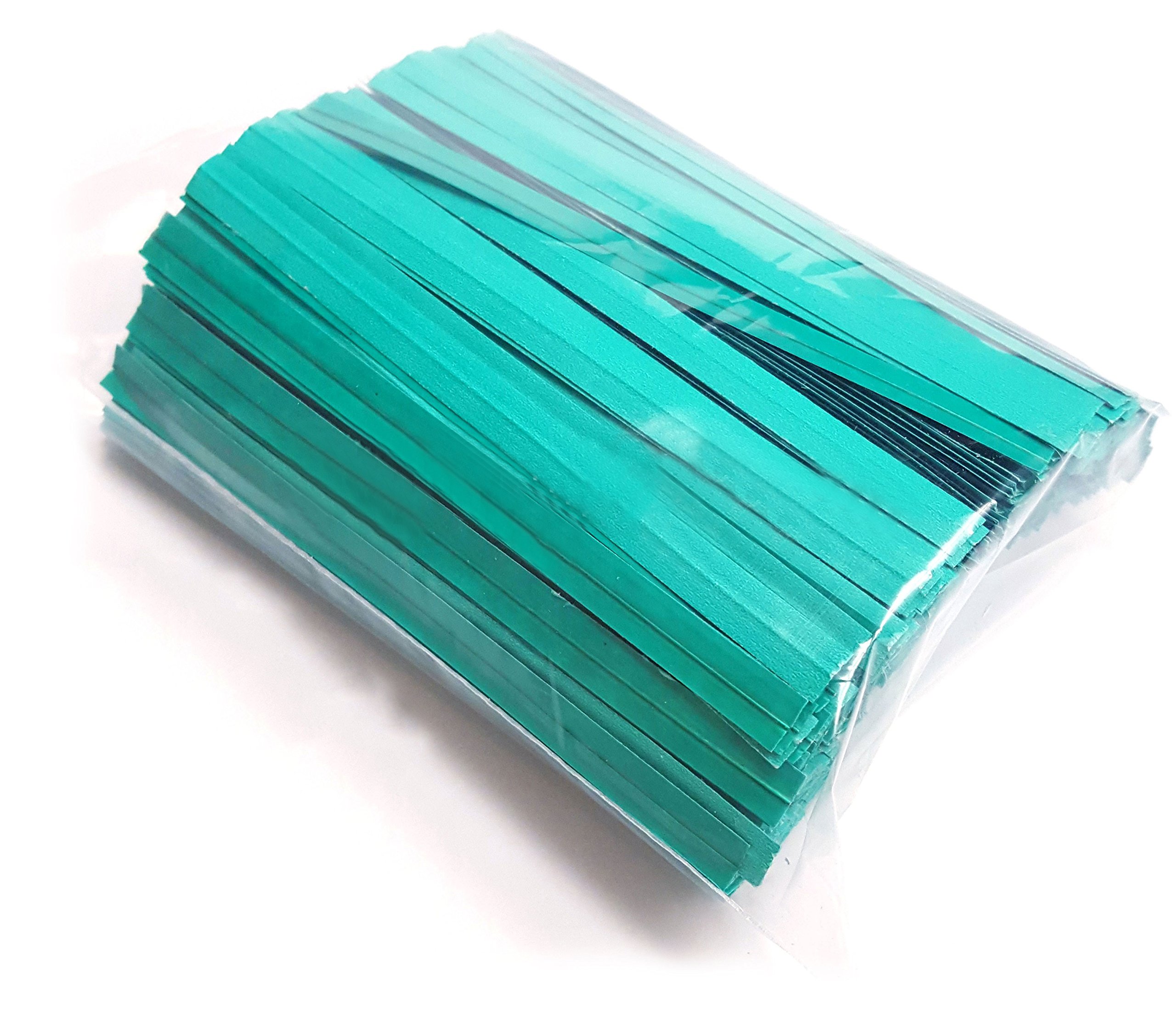 NiftyPlaza 4" Length Twist Ties, 1000 Green Plastic Coated, No Rip, Paper Ties Cello, Ideal Party Favor Treat Bags, Small Orders Packaging, Closures