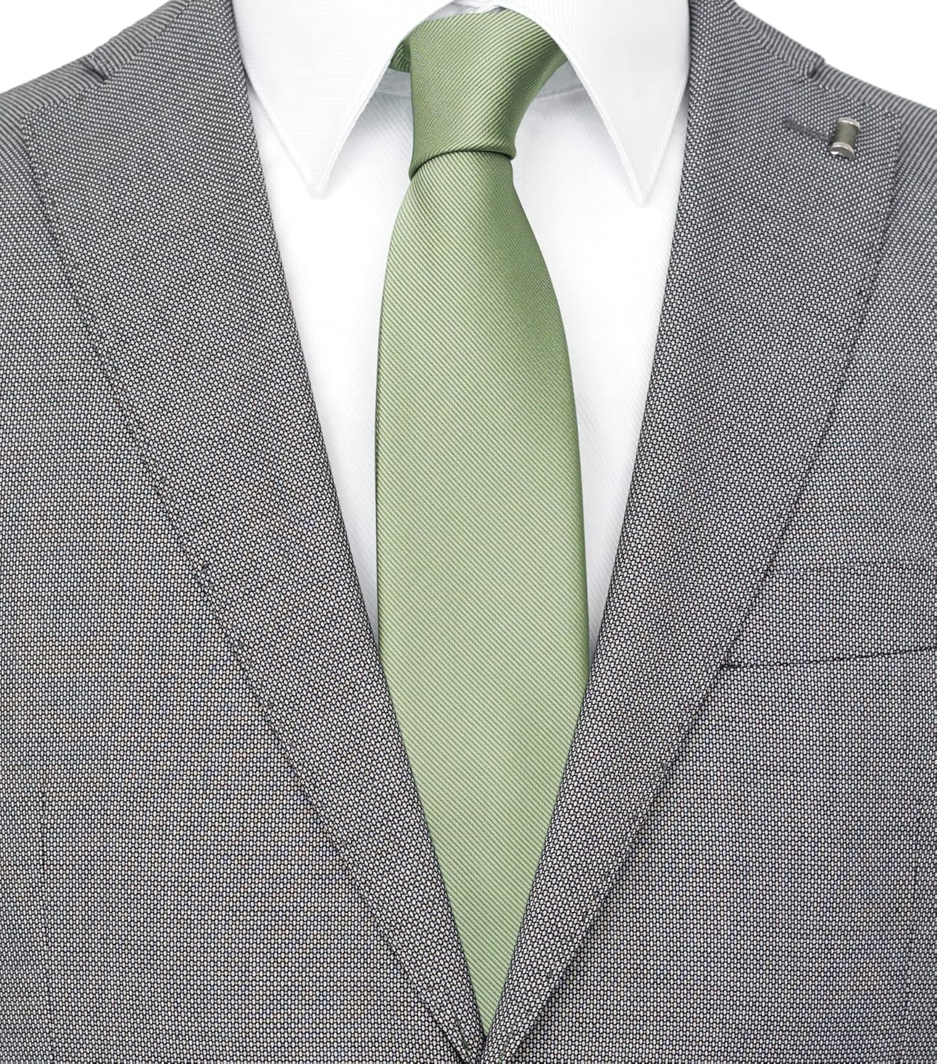 Skinny Ties for Men, Solid Color 2.5 inch Slim Neckties 1 or 5 Pack Plain Tie - Image 2