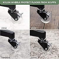 Vista 8 de Soporte rodante para árbol de Navidad para árboles artificiales de hasta 9 pies, base de soporte para árbol de Navidad resistente con ruedas y base