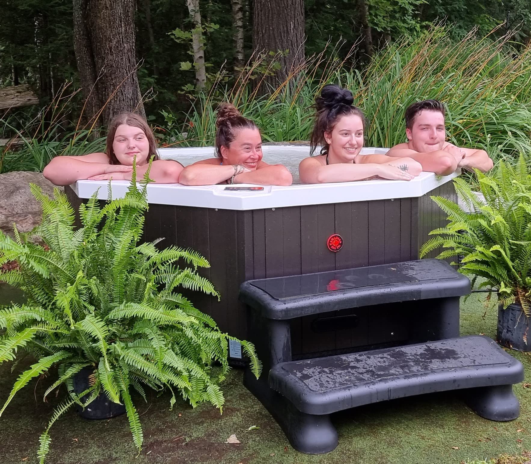 CANADIAN SPA CO. Uniwersalne stopnie do, 2 stopnie, 40 x 72 x 52 cm, pomoc w wejściu do basenu, antypoślizgowe i przenośne, akcesoria do
