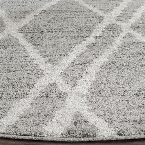 Miniatura 20 de SAFAVIEH Adirondack Collection Tapete de área XL, 11 x 15 pies, marfil y plateado, diseño marroquí moderno, no desprende pelusa y de fácil cuidado