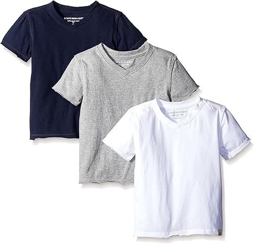 Burt's Bees Baby Camiseta de manga larga corta con cuello en V para bebés y niños pequeños, 100% algodón orgánico