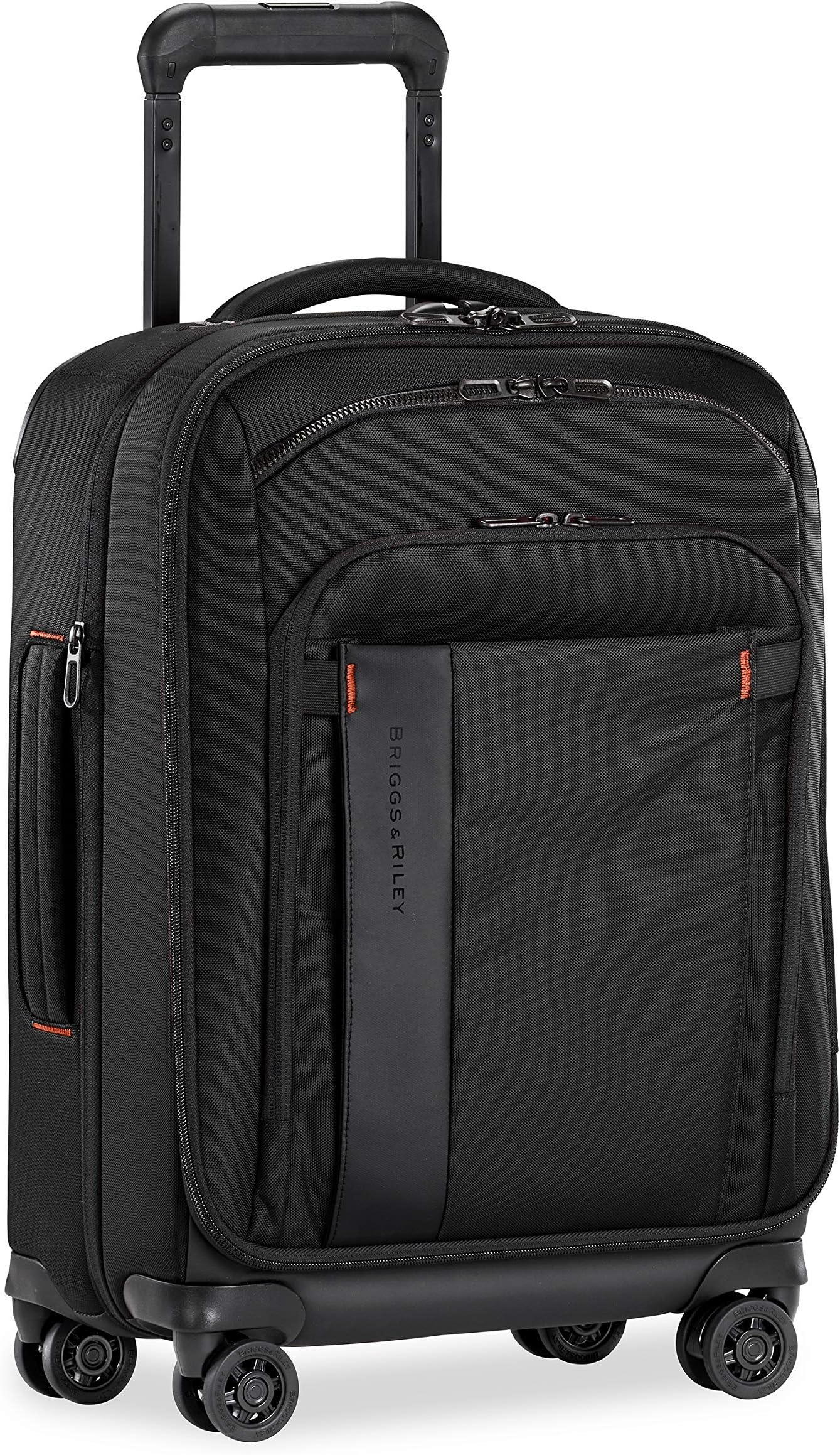 International 21" Carry On Expandable Spinner - Luggage for Travel, Suitcases with Wheels, Softside Rolling Bag for Men & Women, Self-Repairing Zipper - ZDX Collection, Black