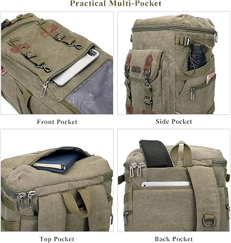 WITZMAN Travel Backpack for Men Women Carry-on Airline Approved