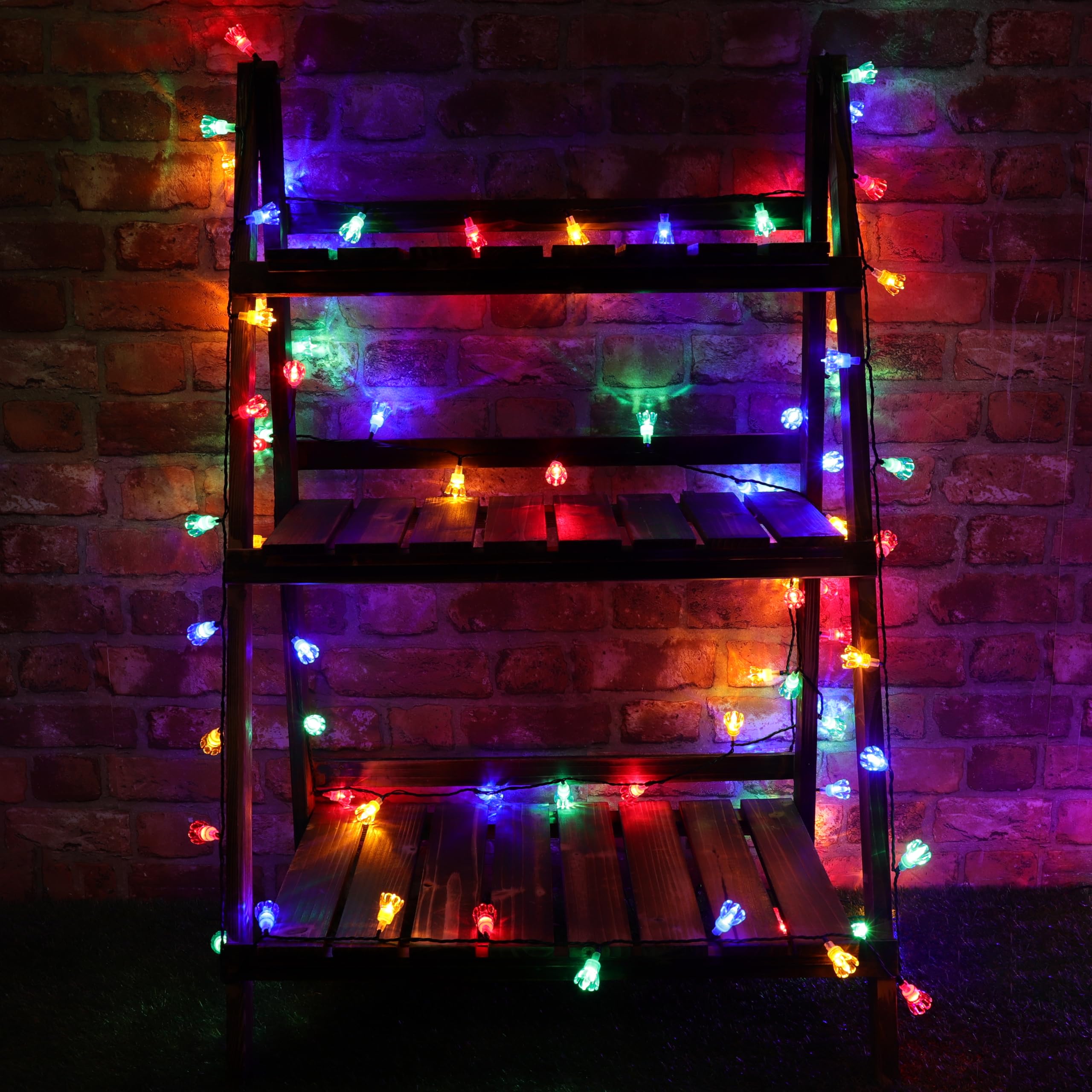 Christmas Concepts® 500 50m/164ft Retro Multicolor LED Petal Lights con controller a 8 funzioni – Interno/Esterno – Efficienza energetica A++ - Luci di Natale