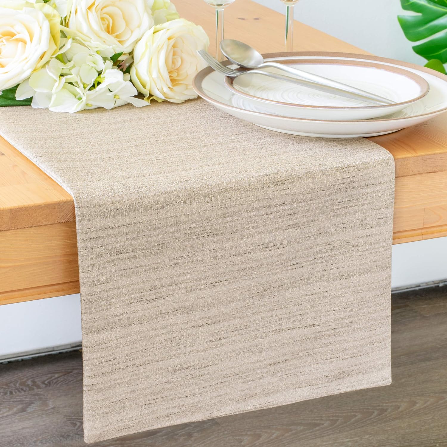 🛒 Crаzу Dеаlѕ The White Petals Taupe Coffee Table Runner (13x36 inch, Pack of 1) Fabric Lined | Properly Finished | for Home, Kitchen, Dining Room, Holiday, Wedding Party Décor Suреr Brаndѕ The White Petals Taupe Coffee Table Runner (13x36 inch, Pack of 1) Fabric Lined | Properly Finished | for Home, Kitchen, Dining Room, Holiday, Wedding Party Décor