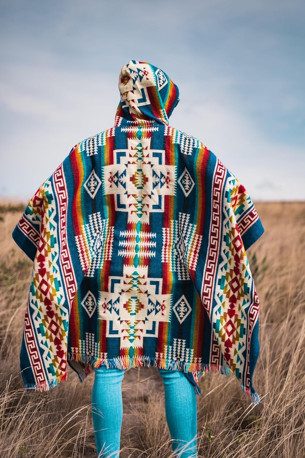 Poncho Men - Alpaca Wool Poncho Men - Clint Eastwood PONCHO - Alpaca Fur Ponchos - Mexican Ponchos for Men - Image 2