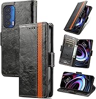 Vista 122 de Funda para Honor X7, Funda para Honor Play 30+ Plus Funda de piel sintética con ranuras para tarjetas Funda con soporte abatible Rojo