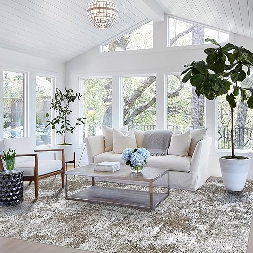 Miniatura 3 de Alfombras de área de 9 x 12 pulgadas, alfombra grande lavable a máquina con respaldo antideslizante, no se desprende, alfombra abstracta resistente